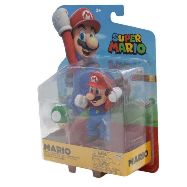 World of Nintendo Minifiguren Super Mario (Wave 40) Mario with 1 up Mushroom